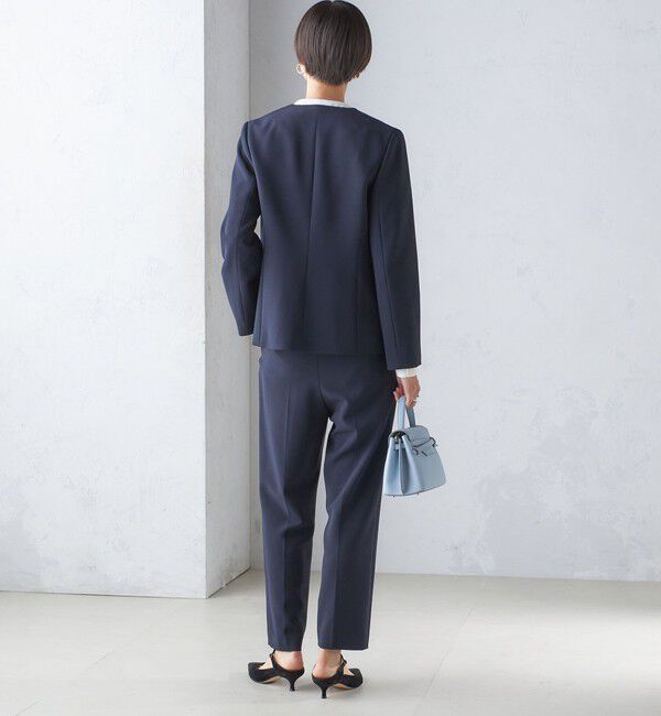 SHIPS for women「〈手洗い可能〉トリアセテート混 ダブルカラー ジャケット（セットアップ対応）」|ノーカラージャケット|