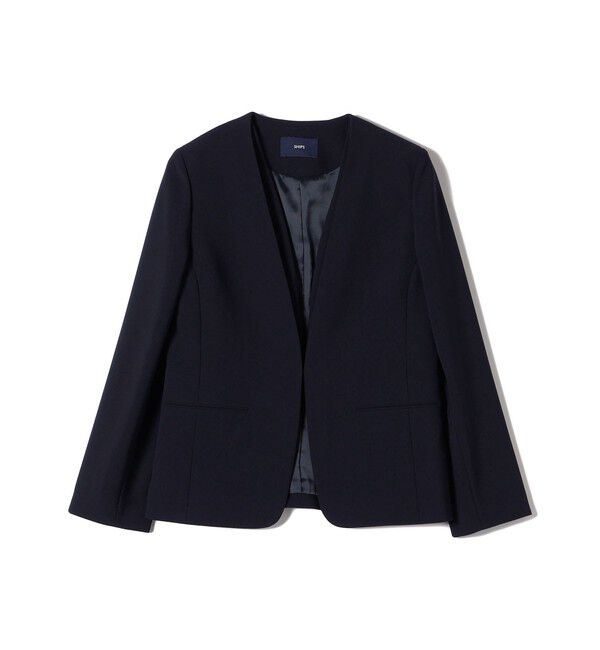 SHIPS for women「〈手洗い可能〉トリアセテート混 ダブルカラー ジャケット（セットアップ対応）」|ノーカラージャケット|