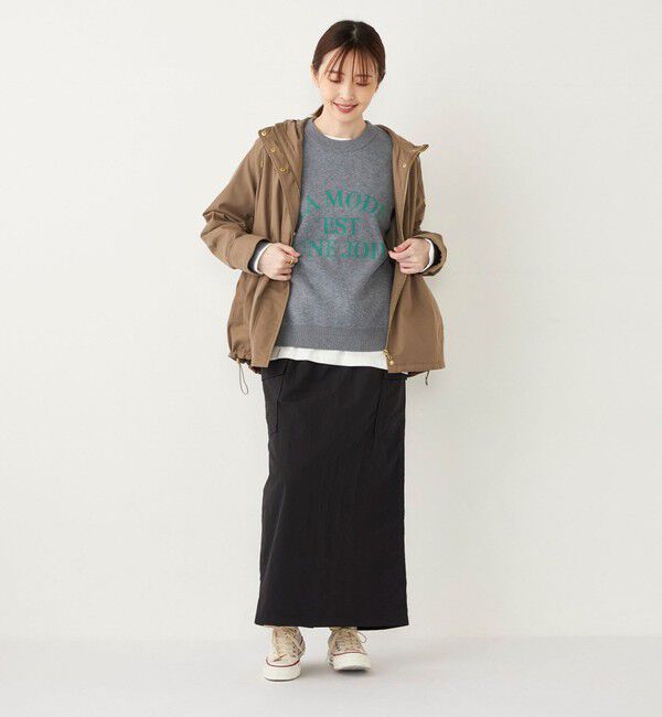 SHIPS Colors 「SHIPS Colors:〈洗濯機可能〉ナイロン ワッシャー カーゴ スカート」|タイト|