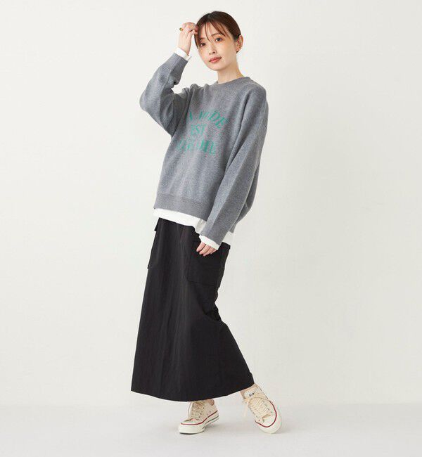 SHIPS Colors 「SHIPS Colors:〈洗濯機可能〉ナイロン ワッシャー カーゴ スカート」|タイト|