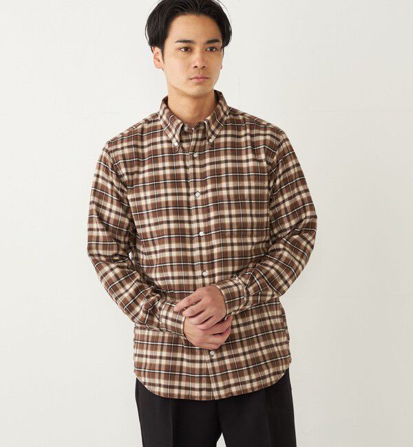 SHIPS Colors 「SHIPS Colors: 〈洗濯機可能〉ネル ボタンダウン シャツ」|シャツ・ブラウス|