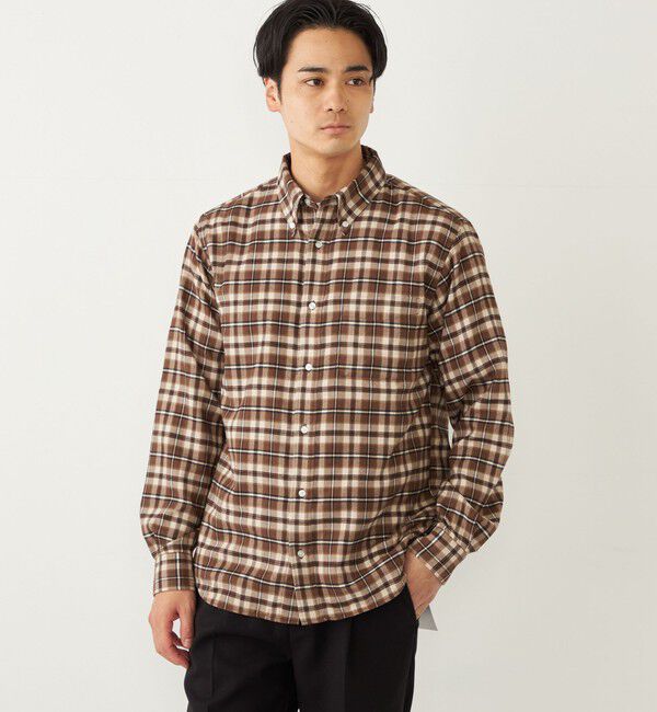 SHIPS Colors 「SHIPS Colors: 〈洗濯機可能〉ネル ボタンダウン シャツ」|シャツ・ブラウス|