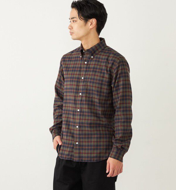 SHIPS Colors 「SHIPS Colors: 〈洗濯機可能〉ネル ボタンダウン シャツ」|シャツ・ブラウス|