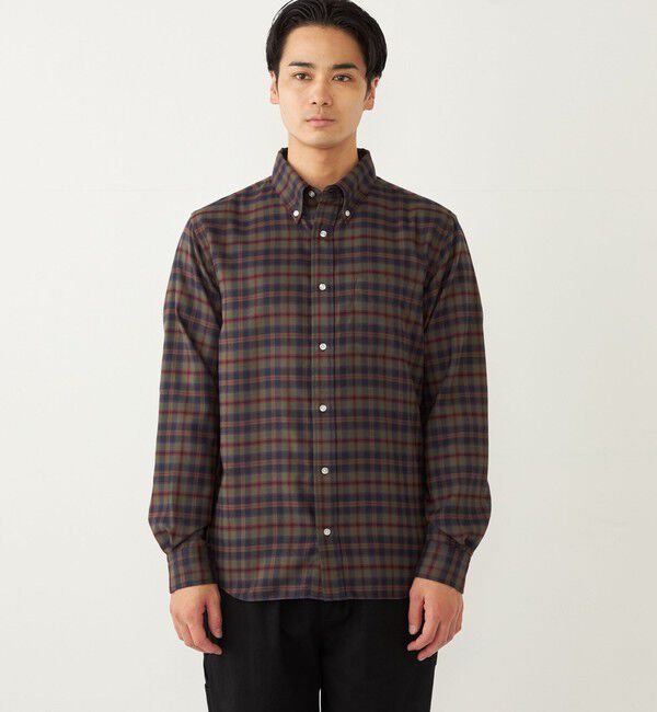 SHIPS Colors 「SHIPS Colors: 〈洗濯機可能〉ネル ボタンダウン シャツ」|シャツ・ブラウス|