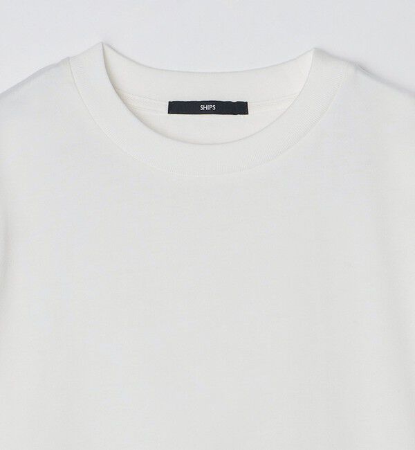 SHIPS「【WEB限定】SHIPS: ワンポイントロゴ ビッグシルエット レイヤード ニット（ニット+ロンT）」|ニット・セーター|