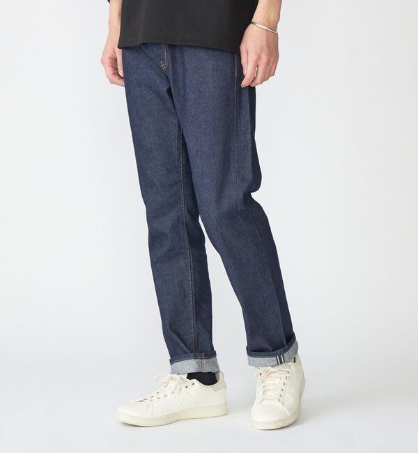 SHIPS「【WEB限定】SHIPS: MADE IN JAPAN セルビッチ スリムストレート デニム パンツ」|デニム|ネイビー