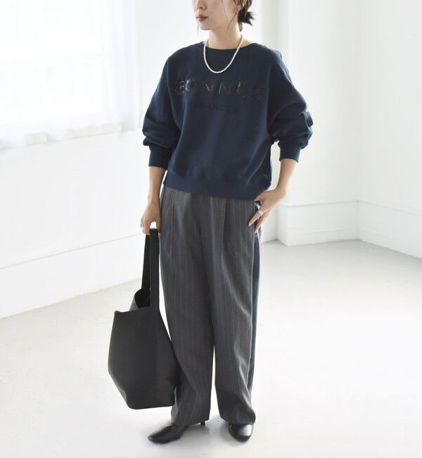 quaranciel「quaranciel:〈手洗い可能〉スパンコール刺繍 ロゴ スウェット」|スウェット・ジャージ|