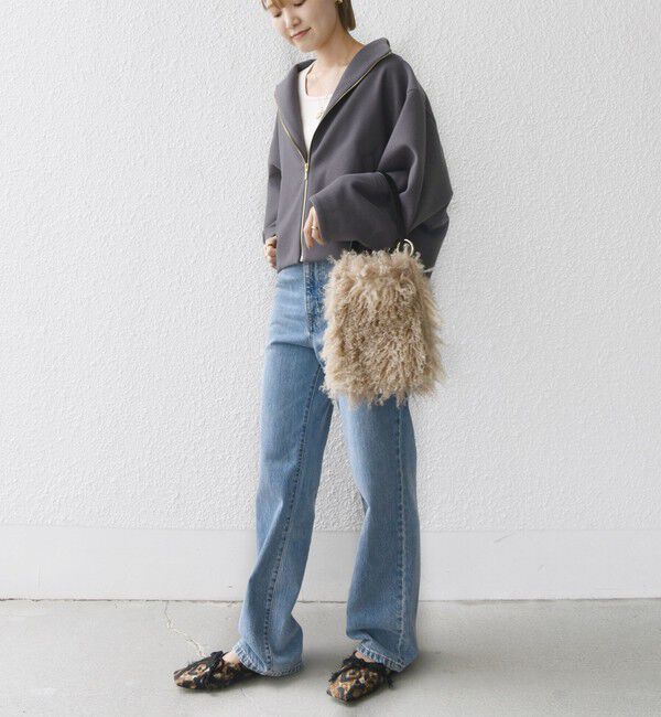 SHIPS for women「【WEB限定】〈手洗い可能〉 ウールライク ボトル ネック ジップ ブルゾン」|ブルゾン・スタジャン|