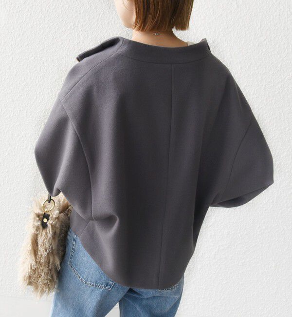 SHIPS for women「【WEB限定】〈手洗い可能〉 ウールライク ボトル ネック ジップ ブルゾン」|ブルゾン・スタジャン|