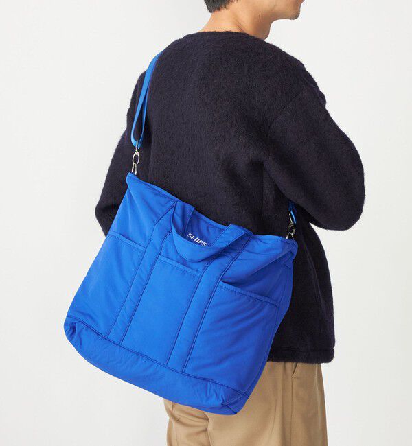 SHIPS「【WEB限定】SHIPS: 中綿 トート ショルダー バッグ」|ショルダー・メッセンジャー|ブルー