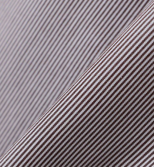 SHIPS「GUY ROVER: ブラウン ピンストライプ ワイドカラー シャツ」|シャツ・ブラウス|