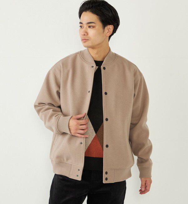 SHIPS Colors 「SHIPS Colors:THERMOLITE(R) ミックス スタジアム ブルゾン」|ブルゾン・スタジャン|