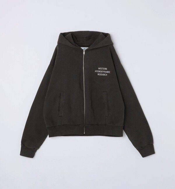 SHIPS「western hydrodynamic research: ZIP HOODIE」|パーカー|ブラック