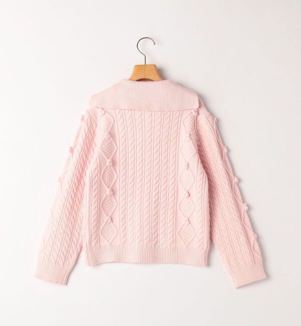 SHIPS KIDS「SHIPS KIDS:140～150cm /〈洗濯機可能〉ケーブル ニット カーディガン」|カーディガン|