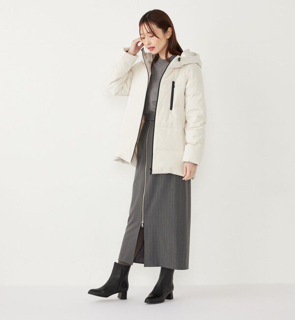 SHIPS Colors 「SHIPS Colors:〈手洗い可能〉ストライプ ジップ タイトスカート グレー◇」|タイト|