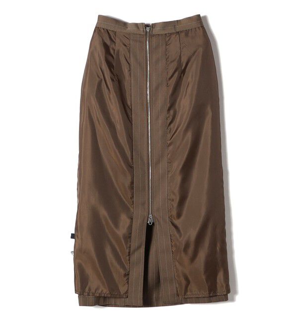 SHIPS Colors 「SHIPS Colors:〈手洗い可能〉ストライプ ジップ タイトスカート ブラウン◇」|タイト|