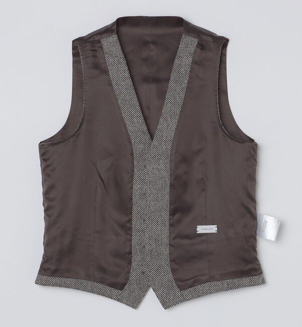 SHIPS「【SHIPS別注】CARUSO: ヘリンボーン ツイード ラペルドベスト」|ベスト・ジレ|
