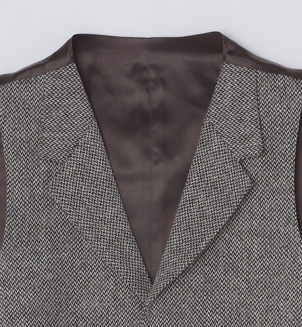 SHIPS「【SHIPS別注】CARUSO: ヘリンボーン ツイード ラペルドベスト」|ベスト・ジレ|
