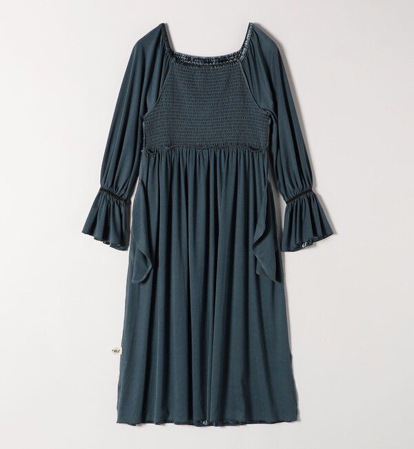 SHIPS any「bon_meur:〈手洗い可能〉クラッシュ ベロア シャーリング ワンピース」|ワンピース|