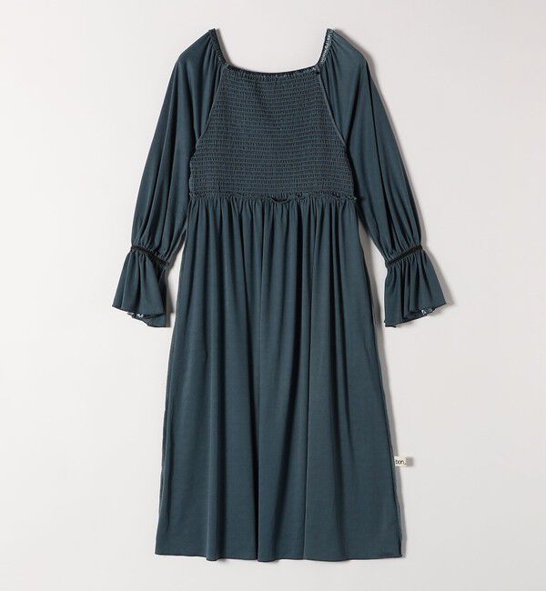 SHIPS any「bon_meur:〈手洗い可能〉クラッシュ ベロア シャーリング ワンピース」|ワンピース|