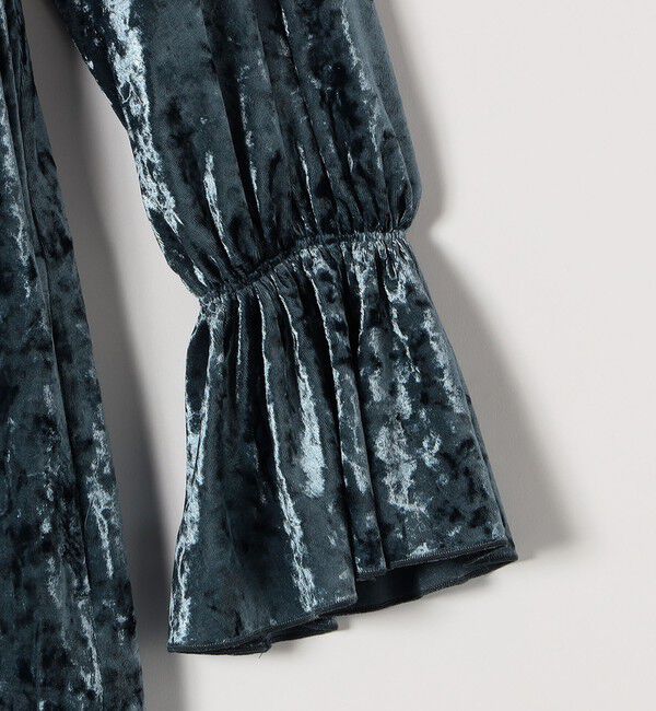 SHIPS any「bon_meur:〈手洗い可能〉クラッシュ ベロア シャーリング ワンピース」|ワンピース|