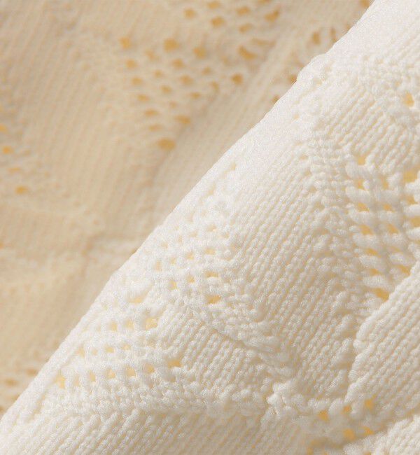 SHIPS for women「《一部予約》【WEB限定】〈洗濯機可能〉2WAY フラワー ジャカード ハーフ ジップ プルオーバー」|ニット・セーター|