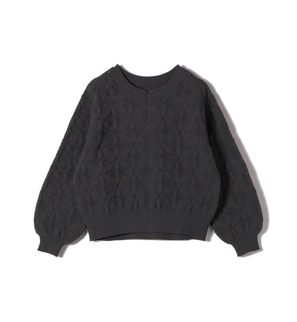 SHIPS for women「《一部予約》【WEB限定】〈洗濯機可能〉2WAY フラワー ジャカード ハーフ ジップ プルオーバー」|ニット・セーター|