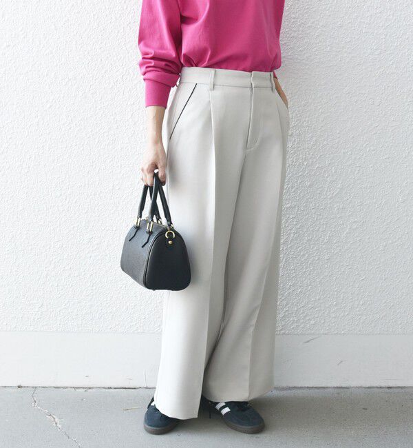 SHIPS any「SHIPS any:〈洗濯機可能〉ダブルクロス クロップド ワイド パンツ ［NAVY BLUE］」|その他|