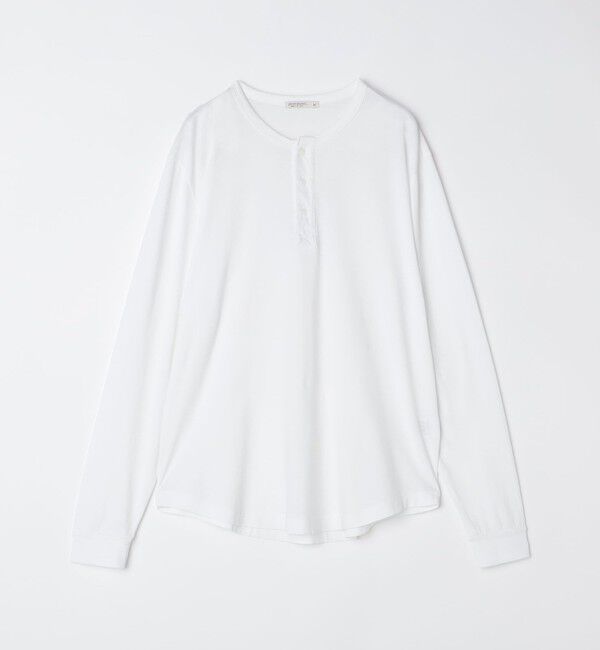 SHIPS「GROWN&SEWN: HENLEY LONG SLEEVE TEE」|Tシャツ・カットソー|ホワイト
