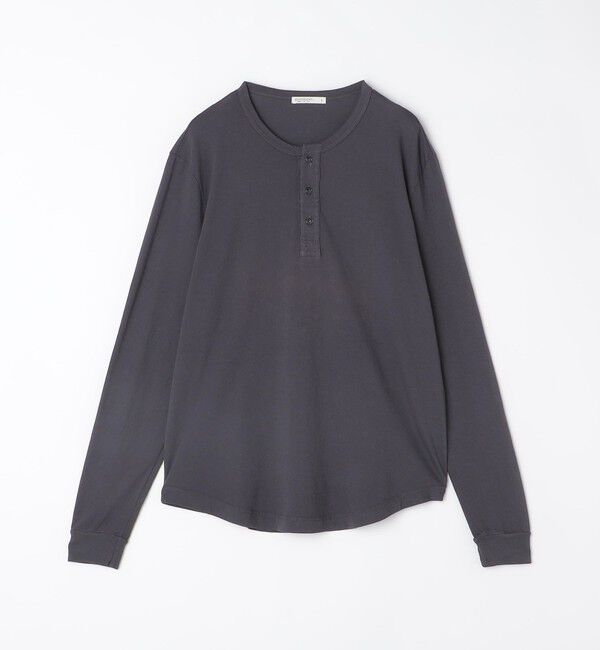 SHIPS「GROWN&SEWN: HENLEY LONG SLEEVE TEE」|Tシャツ・カットソー|チャコールグレー