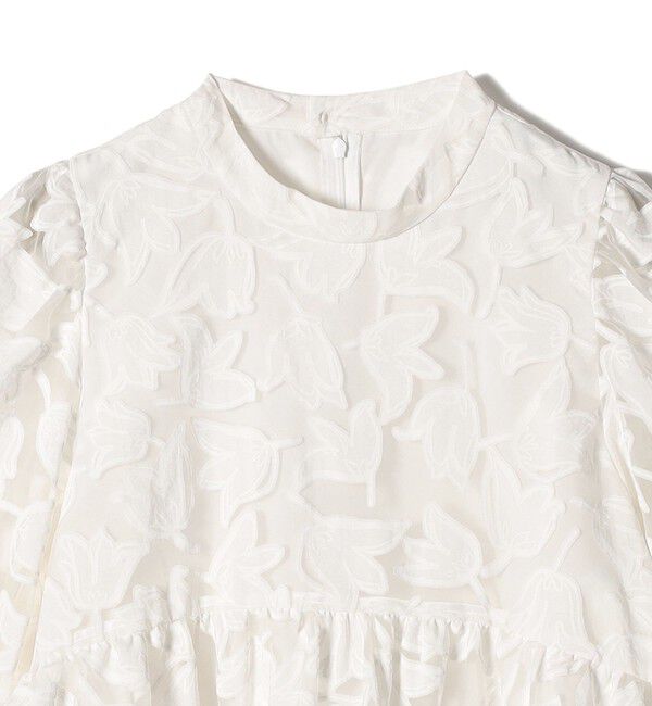 SHIPS for women「〈手洗い可能〉IPEKER オパール加工 ウエスト 切替え ブラウス」|シャツ・ブラウス|