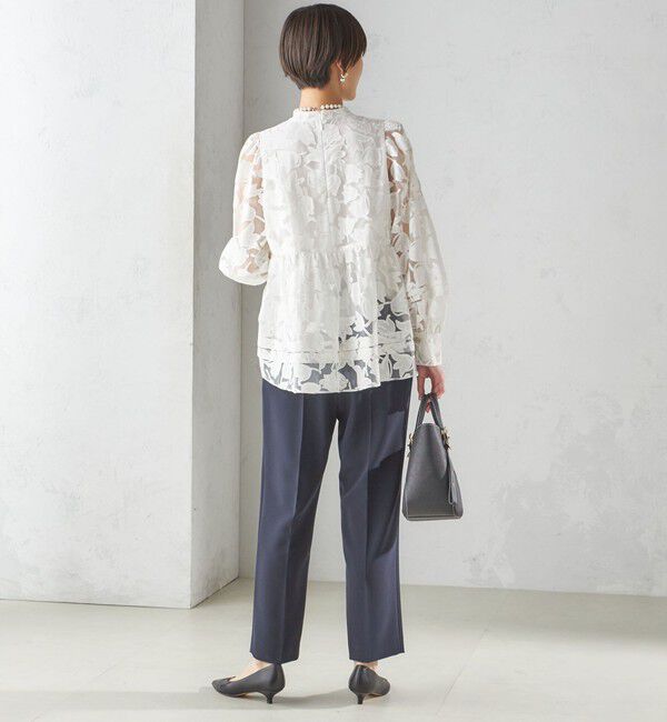 SHIPS for women「〈手洗い可能〉IPEKER オパール加工 ウエスト 切替え ブラウス」|シャツ・ブラウス|