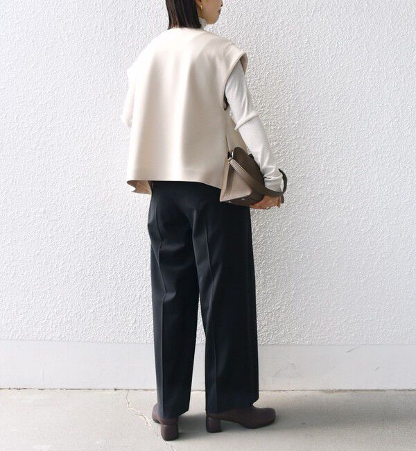 SHIPS for women「【WEB限定】〈手洗い可能〉ダンボール フロント タック ジレ」|ベスト・ジレ|