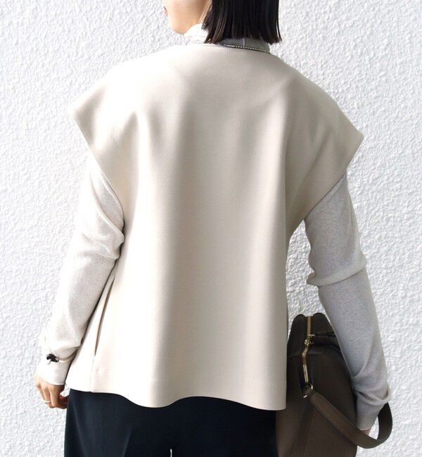 SHIPS for women「【WEB限定】〈手洗い可能〉ダンボール フロント タック ジレ」|ベスト・ジレ|