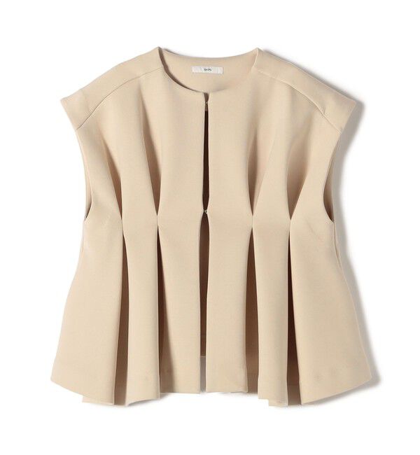 SHIPS for women「【WEB限定】〈手洗い可能〉ダンボール フロント タック ジレ」|ベスト・ジレ|