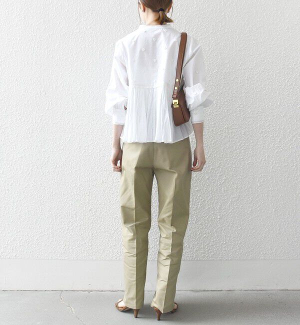 SHIPS any「SHIPS any:〈洗濯機可能〉フラワー モチーフ ペプラム ギャザー シャツ ブラウス」|シャツ・ブラウス|