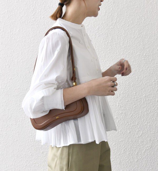 SHIPS any「SHIPS any:〈洗濯機可能〉フラワー モチーフ ペプラム ギャザー シャツ ブラウス」|シャツ・ブラウス|