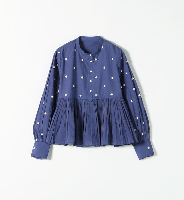 SHIPS any「SHIPS any:〈洗濯機可能〉フラワー モチーフ ペプラム ギャザー シャツ ブラウス」|シャツ・ブラウス|