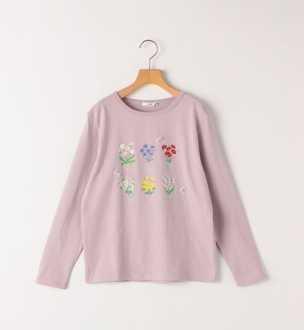 SHIPS KIDS「SHIPS KIDS:140～150cm / フラワー ブック 長袖 TEE」|Tシャツ・カットソー|ライトピンク