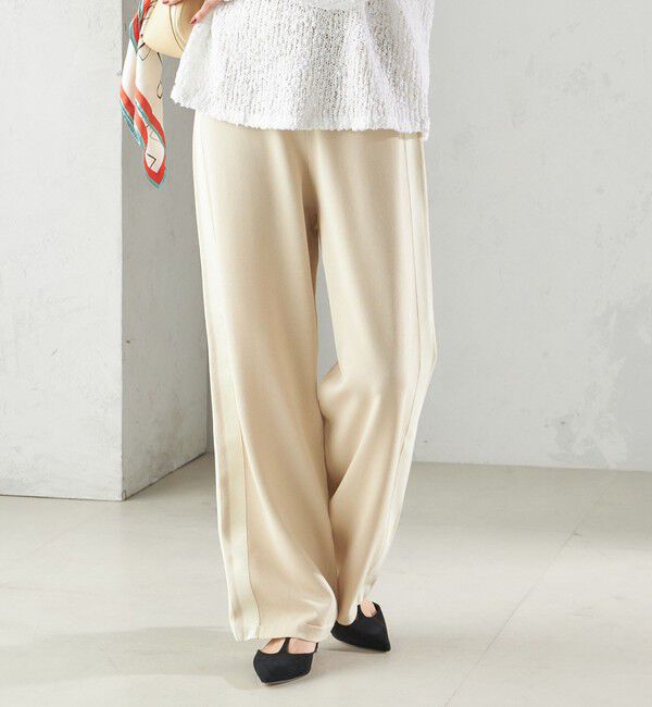 SHIPS for women「〈手洗い可能〉サイドライン ニット パンツ」|その他|