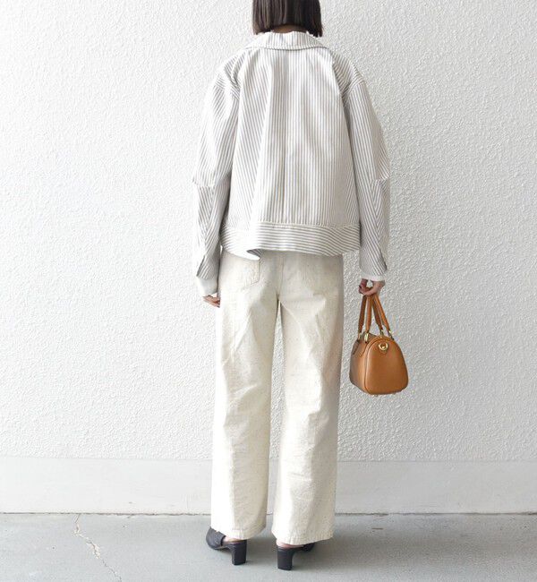 SHIPS any「SHIPS any:〈洗濯機可能〉ヒッコリー ショート テーラード ジャケット」|テーラードジャケット|