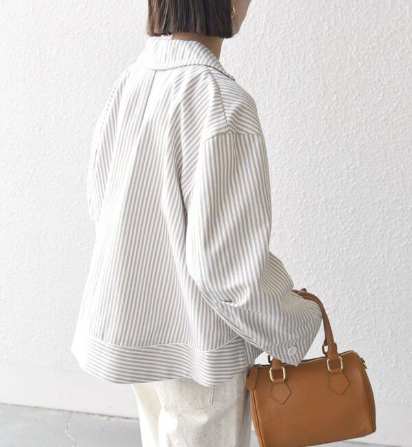 SHIPS any「SHIPS any:〈洗濯機可能〉ヒッコリー ショート テーラード ジャケット」|テーラードジャケット|