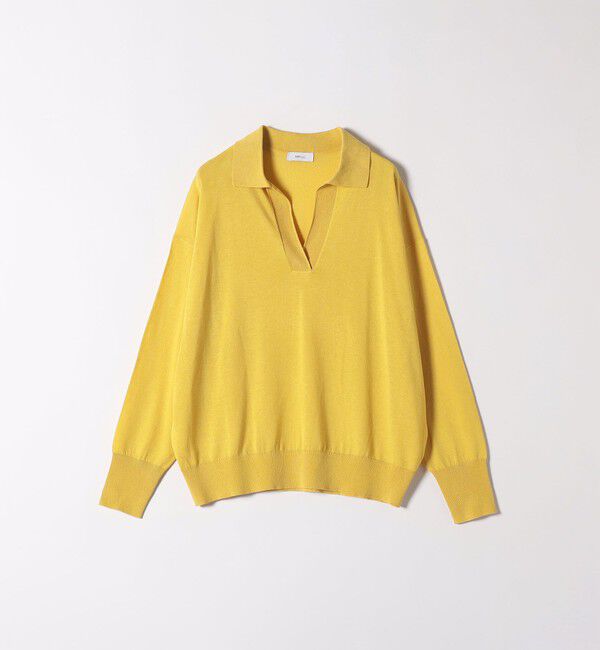 SHIPS any「SHIPS any:〈UVカット/手洗い可能〉シアー スキッパー ニット ポロシャツ」|Tシャツ・カットソー|