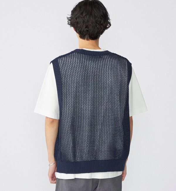 SHIPS「SHIPS:〈手洗い可能〉メッシュ ニット ベスト」|ベスト・ジレ|