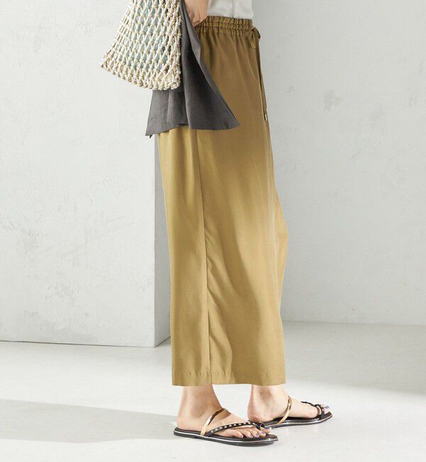 SHIPS for women「〈手洗い可能〉キュプラ混 ツイル ドロスト スカート」|スカート|