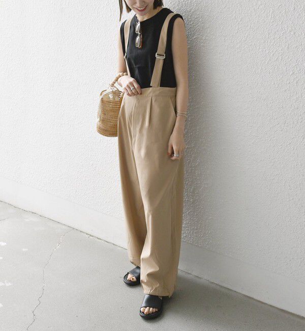 SHIPS any「SHIPS any:〈洗濯機可能〉ドロスト ワイド サロペット &times; ノースリーブ TEE セット」|その他|