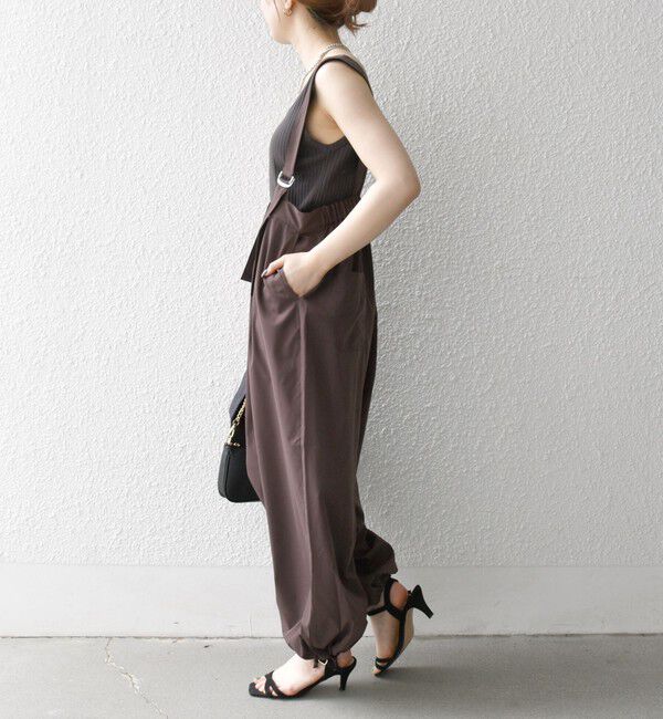 SHIPS any「SHIPS any:〈洗濯機可能〉ドロスト ワイド サロペット &times; ノースリーブ TEE セット」|その他|