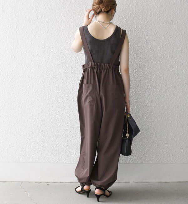 SHIPS any「SHIPS any:〈洗濯機可能〉ドロスト ワイド サロペット &times; ノースリーブ TEE セット」|その他|