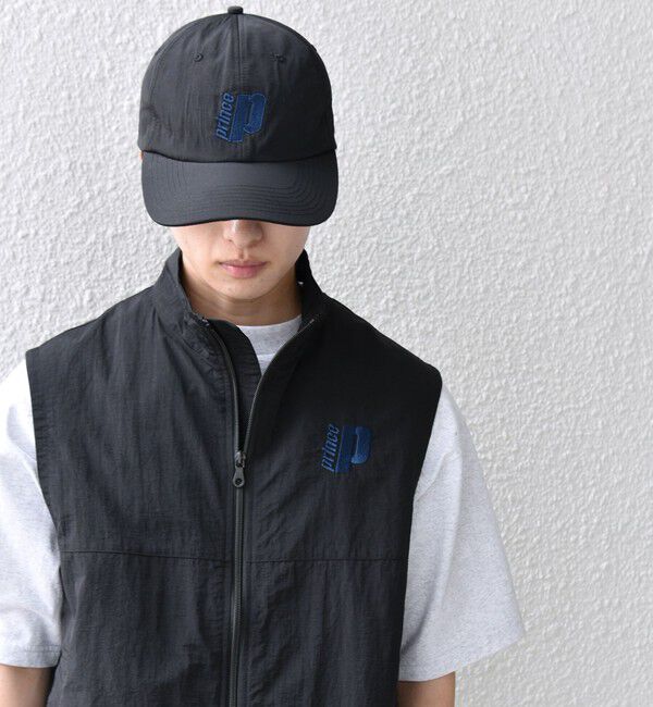 SHIPS any「【SHIPS any別注】prince:〈撥水/UVカット/遮熱〉ロゴ 刺繍 デザイン ナイロン キャップ◇」|キャップ・キャスケット|