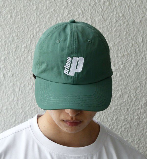 SHIPS any「【SHIPS any別注】prince:〈撥水/UVカット/遮熱〉ロゴ 刺繍 デザイン ナイロン キャップ◇」|キャップ・キャスケット|